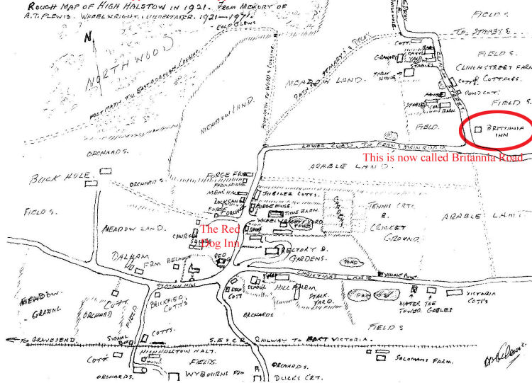 High Halden map 1921