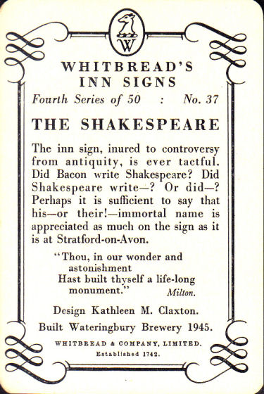 Shakespeare card 1953