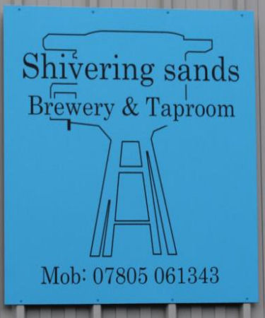 Shivering Sands Brewery and Tap Room sign 2020