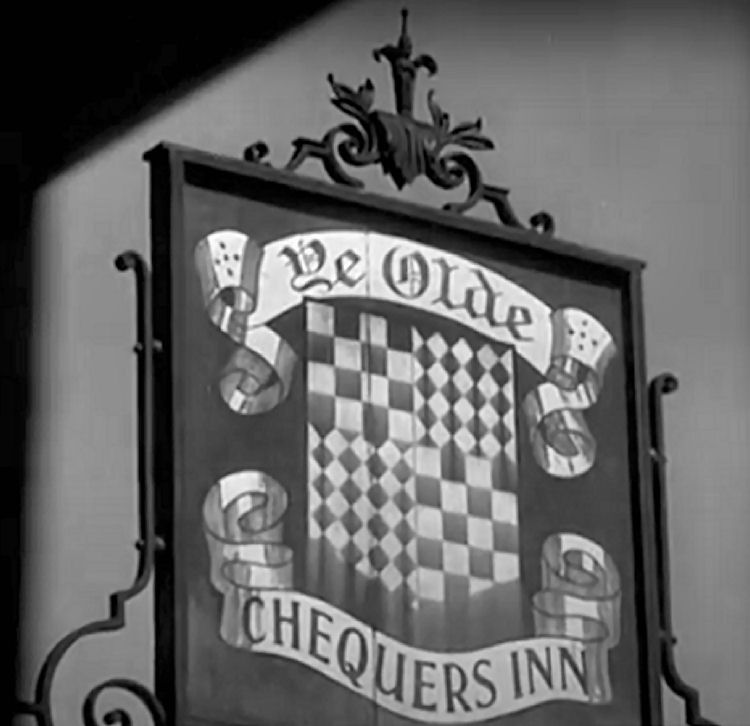 Ye Olde Chequers sign 1944
