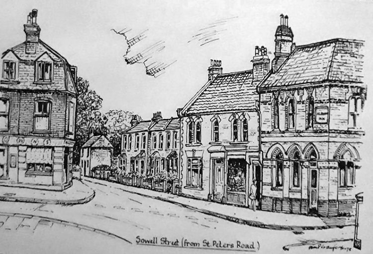 Albion Inn drawing 1980s