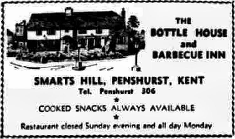 Bottle House advert 1972