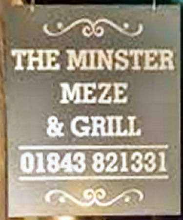 Minster Meze and Grill sign 2021