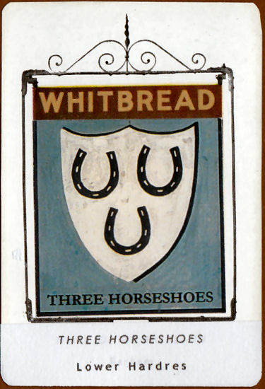 Three Horseshoes card