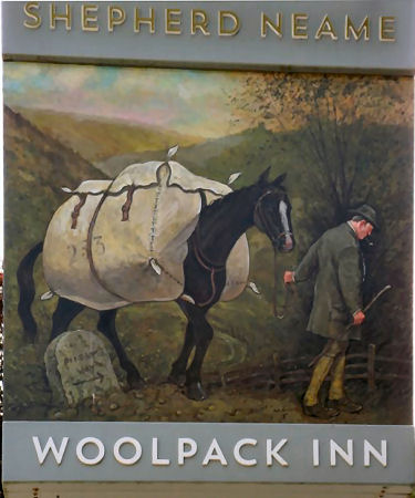 Woolpack Inn sign 2021