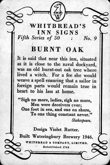 Burnt Oak card 1955