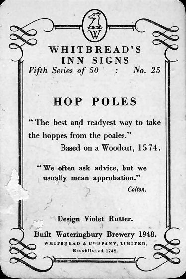 Hop Poles card 1955