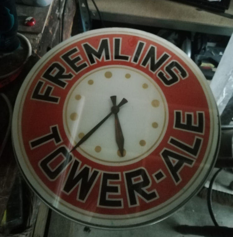 Fremlins Tower Ale clock