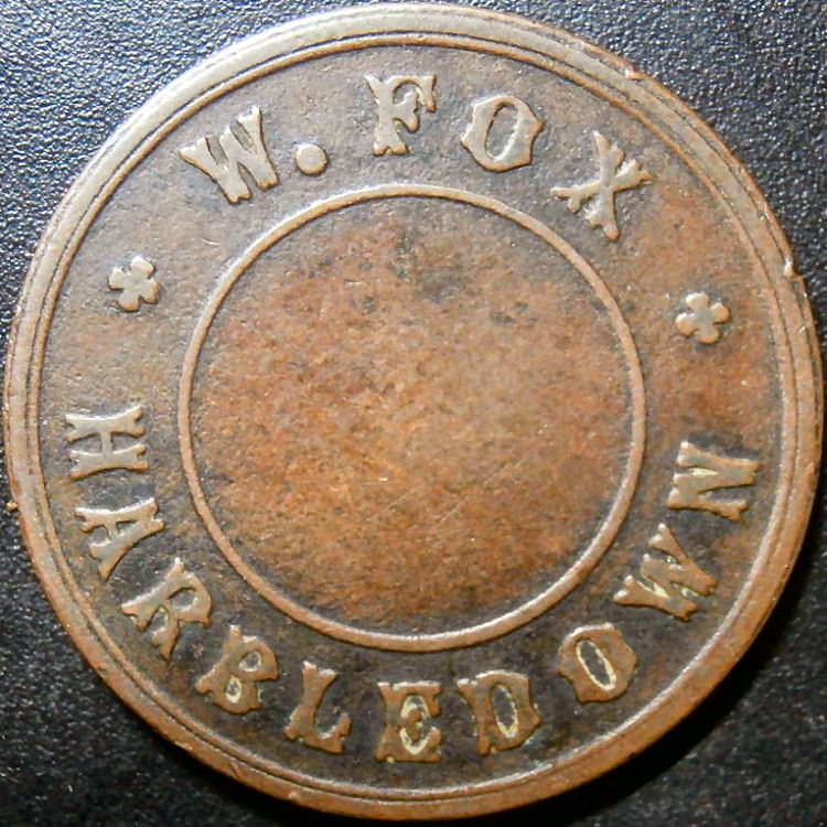 Plough 1d token 1870s