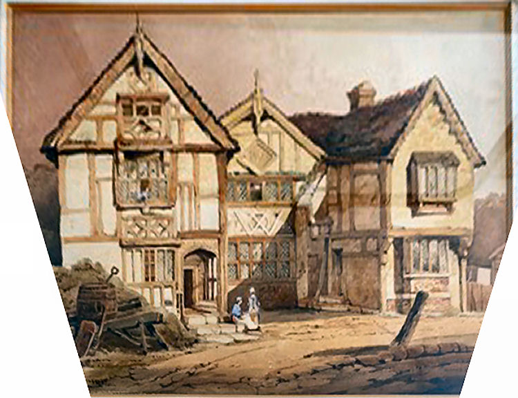 Pounds bridge Inn painting 1800s