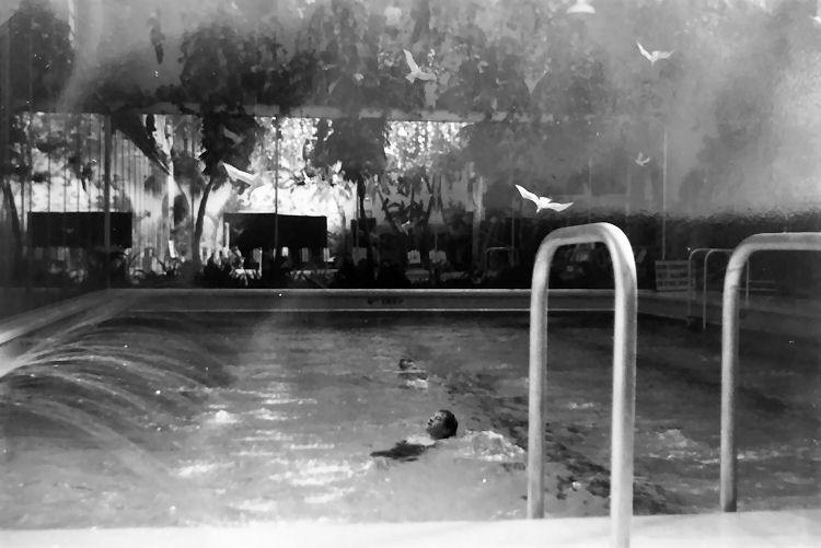 Queen's Hotel swimming pool 1957