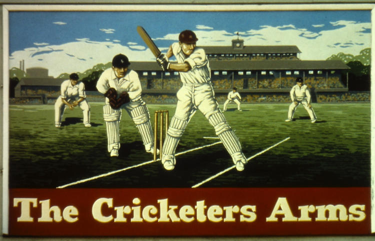 Cricketer's Arms sign 1980