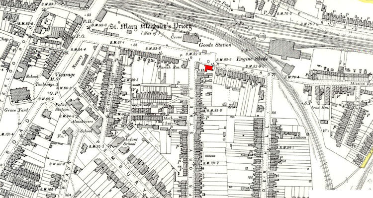 Priory Road map 1900