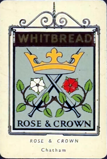 Rose and Crown Whitbread sign front