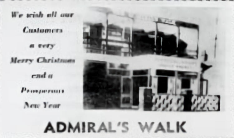 Admirals Walk card 1970