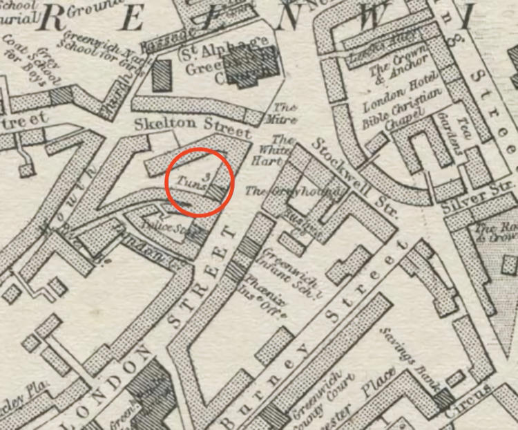 Greenwich map 1863