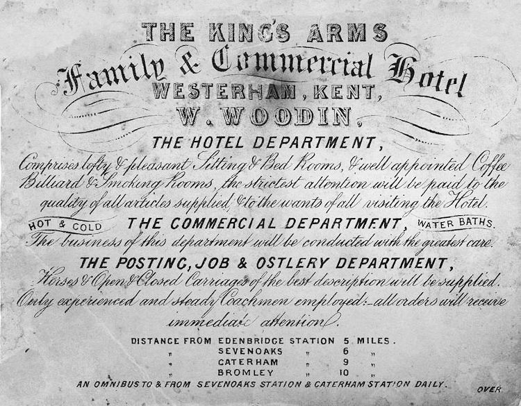 King's Arms print reverse