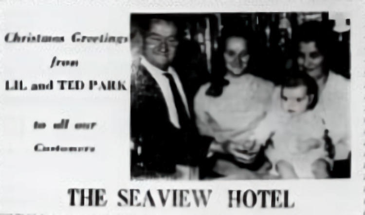 Seaview Hotel card 1970