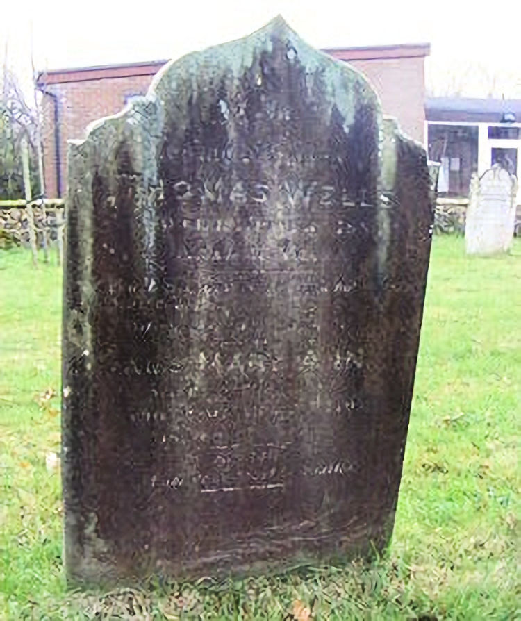 Thomas and Mary Wells gravestone