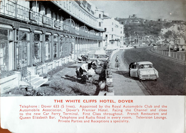 White Cliffs Hotel Card 1960s