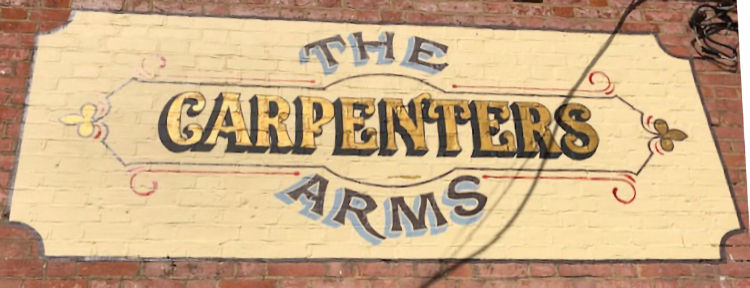 Carpenters Arms sign 2024