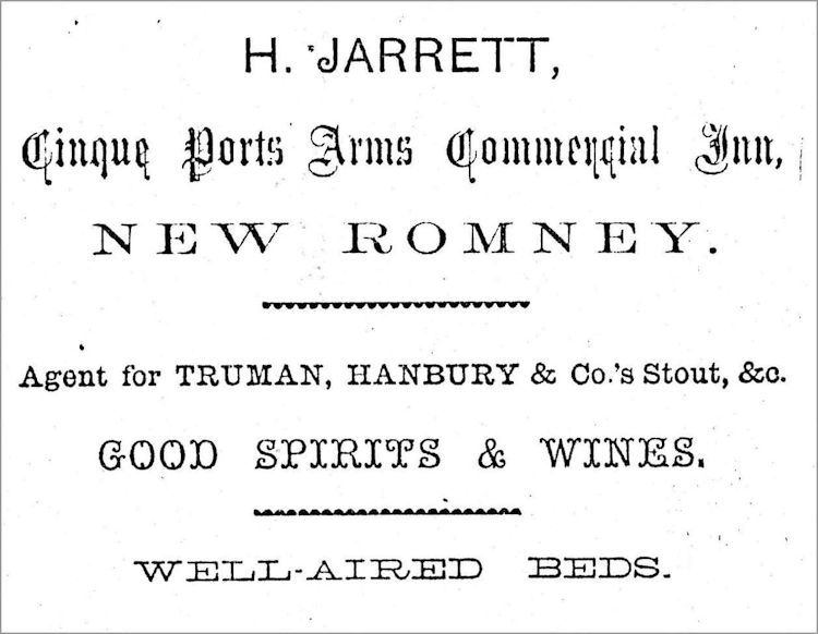 Cinque Port Arms card 1860