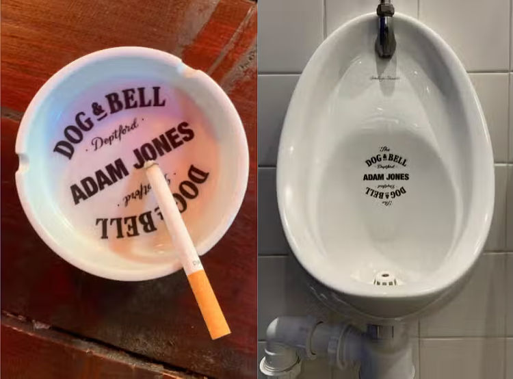 Ash tray and urinal