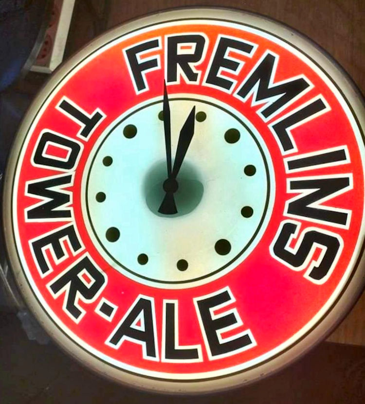 Fremlins Tower Ale clock