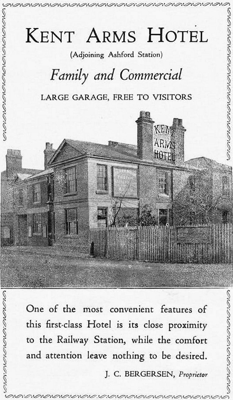 Kent Arms Hotel advert 1900s