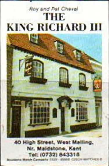 King Richard III matchbox