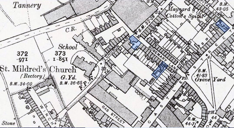 Rosemary Lane map 1907