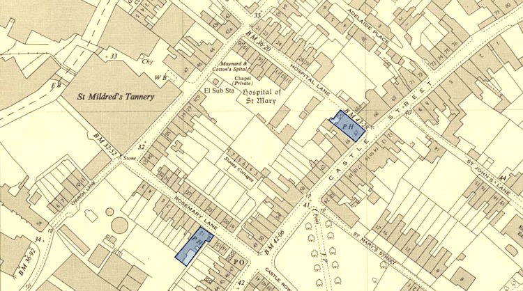 Rosemary Lane map 1956