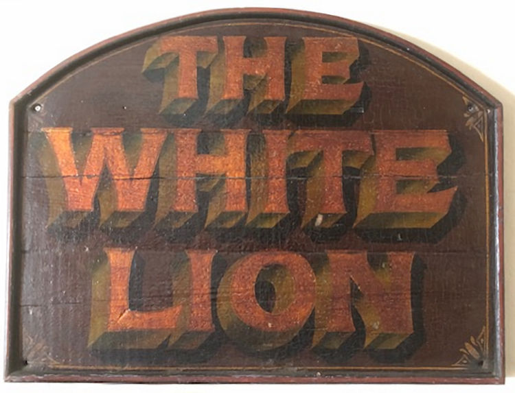 White Lion sign