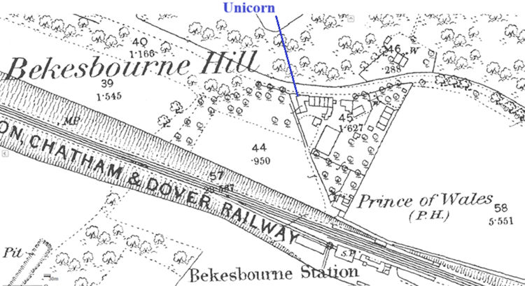 Bekesbourne map 1871