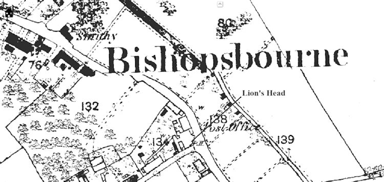 Bishopsbourne map 1871