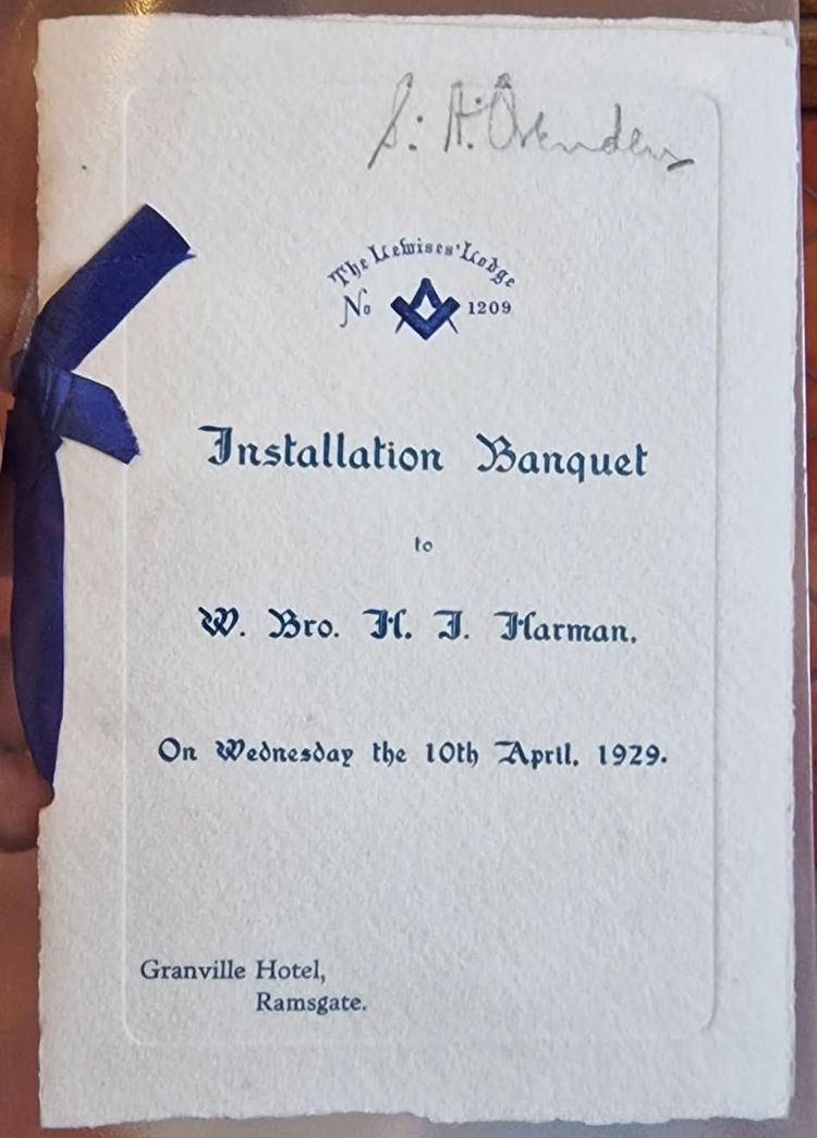 Granville Hotel Masonic Banquet 1929