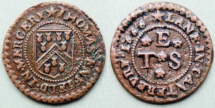 Grocer's Arms farthing token 1666