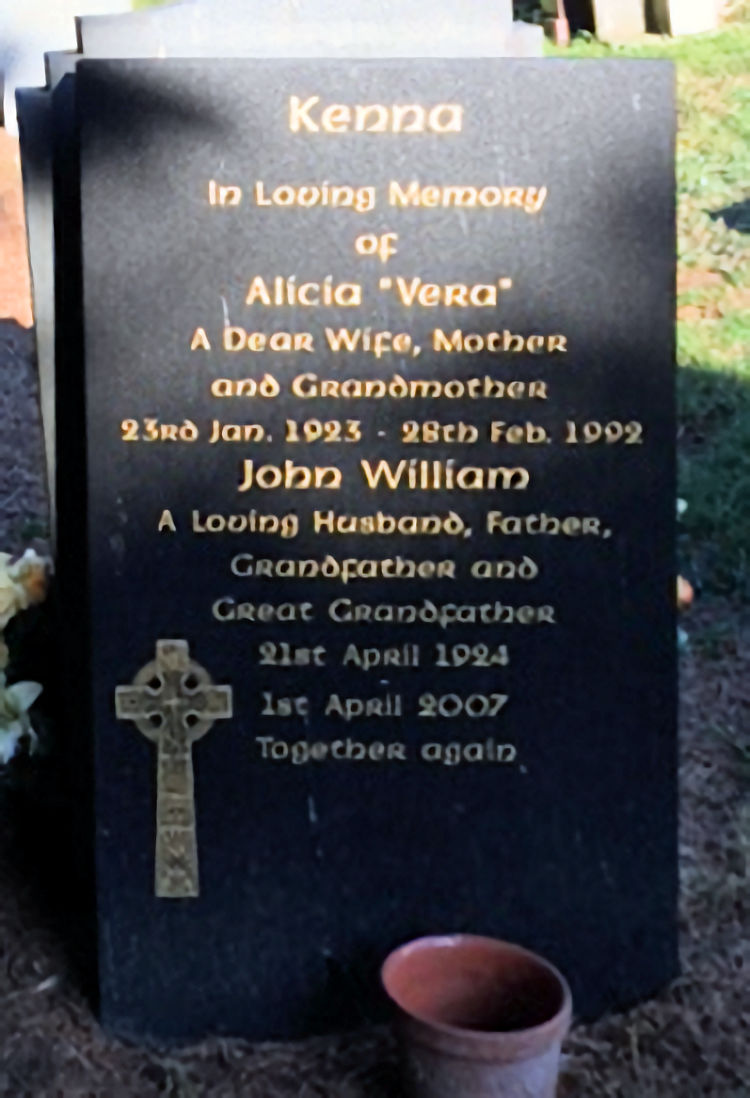 John William Kenna headstone