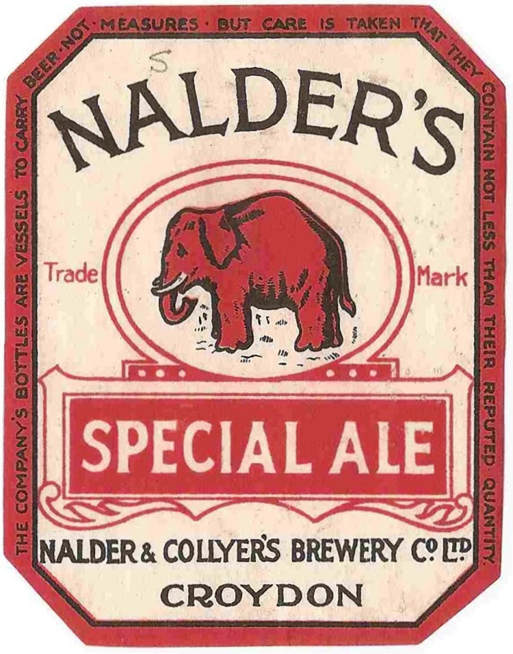 Nalders beer label 1920