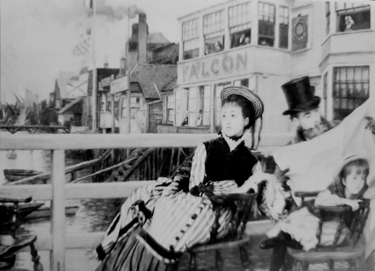 Old Falcon Hotel painting