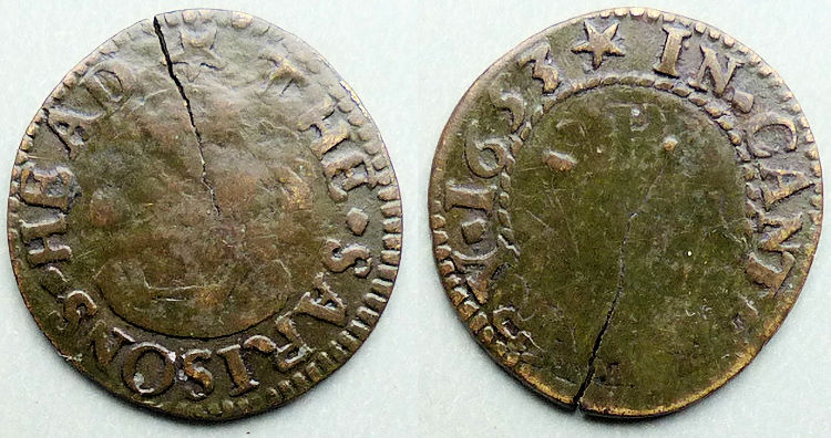 Saracen's Head farthing token 1653