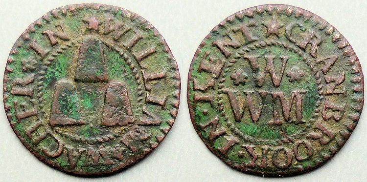 Three Sugar Loaves farthing token