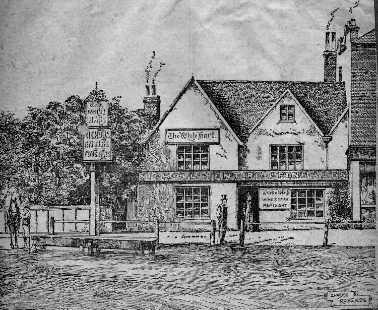 White Hart engraving 1870