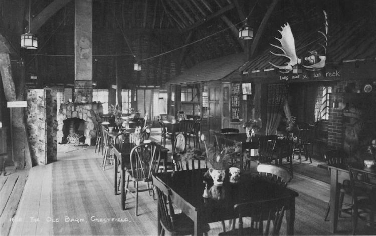 Chestfield Barn inside 1933