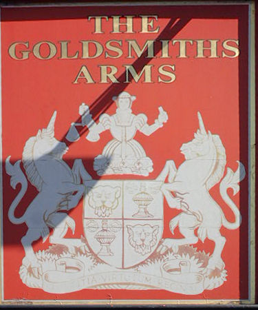 Goildsmith's Arms sign 2025