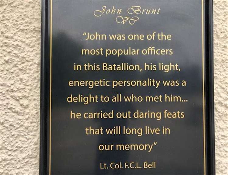 John Brunt plaque 2025