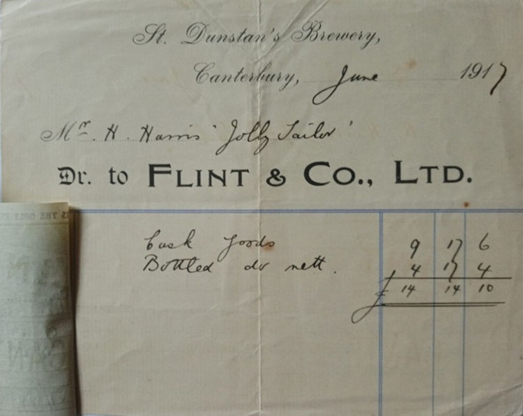 Jolly Sailor invoice 1917