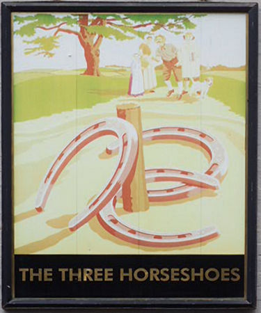 Three Horseshoes sign 2025