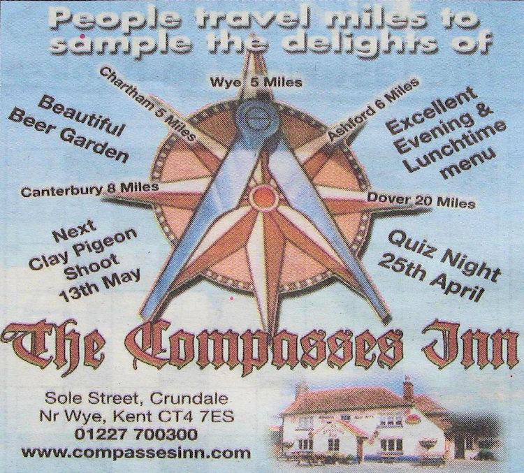 Compasses Inn advert 2007
