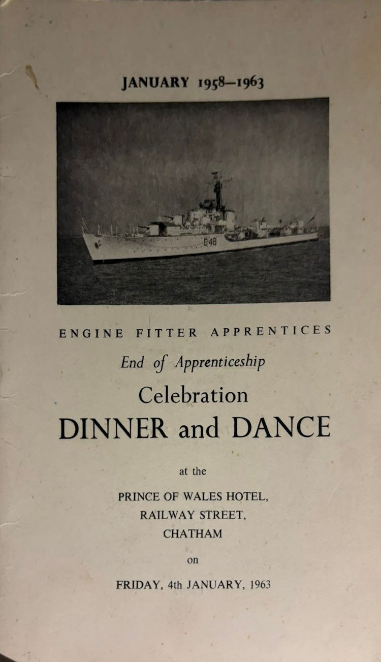 Prince of Wales apprentiship dinner 1963